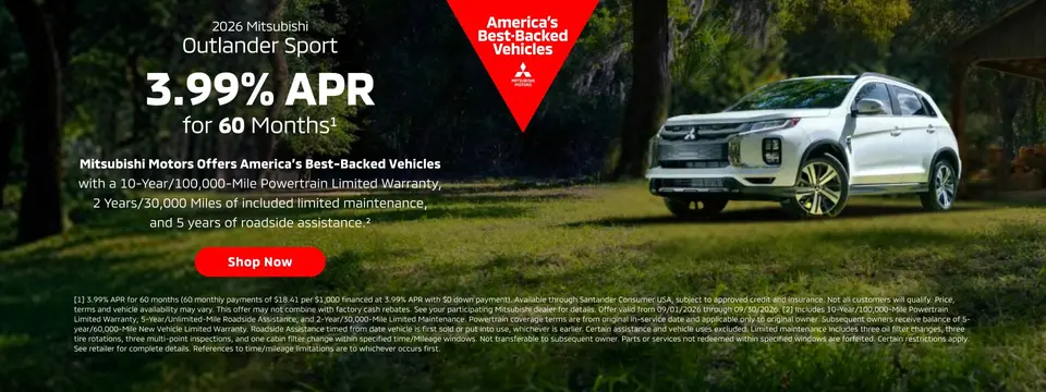 2026 Mitsubishi Outlander Sport — 3.99% APR for 60 months